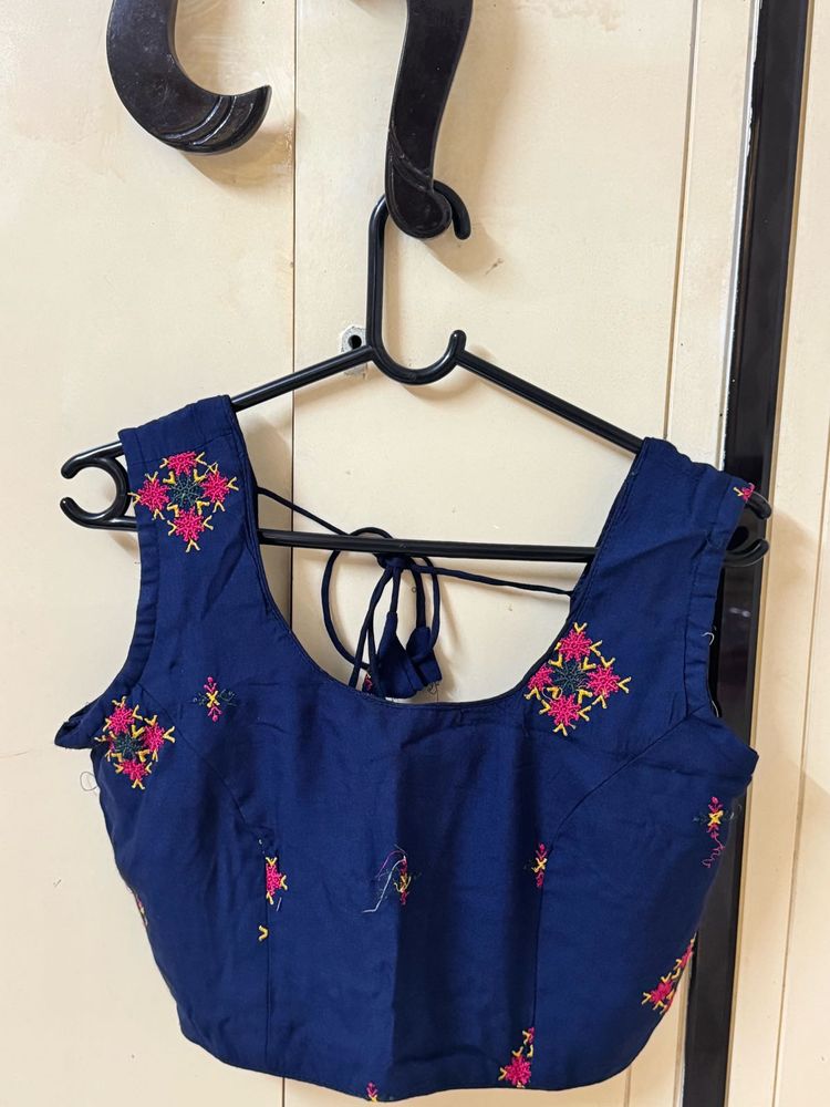 Blue Navratri Blouse