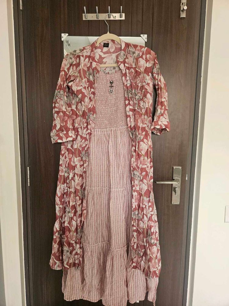 Boho Floral Print Kurta Set XL