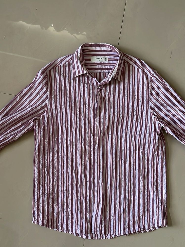Striped Button-Down Shirt