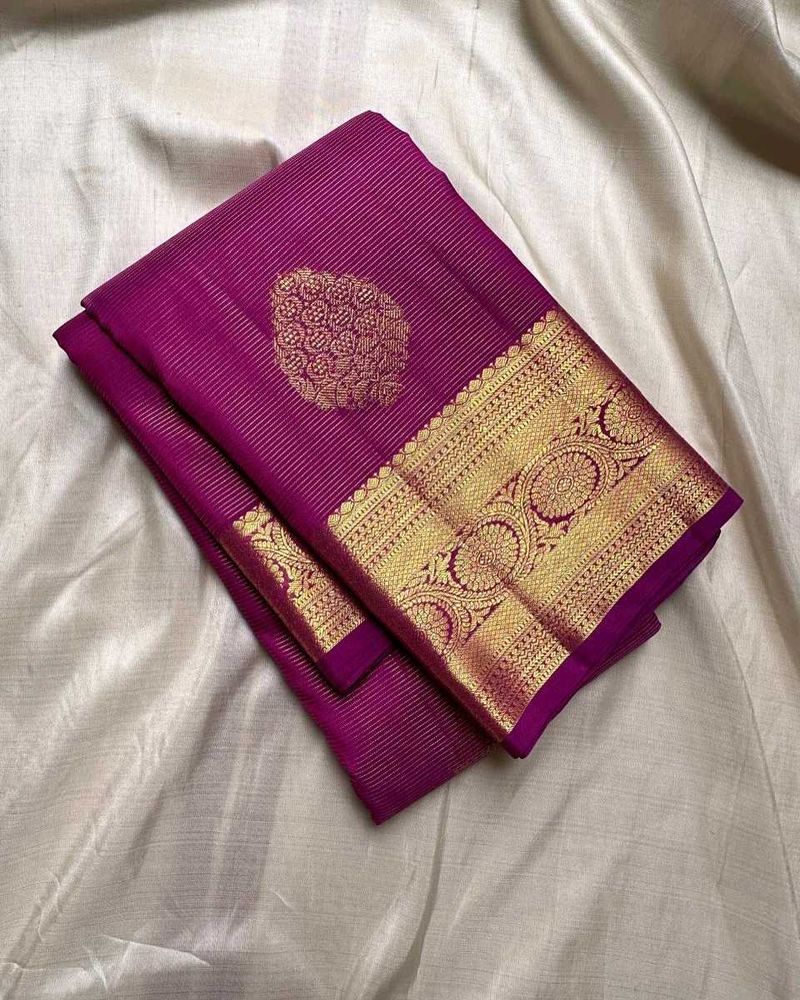 Elegant Magenta Kanjeevaram Silk Saree