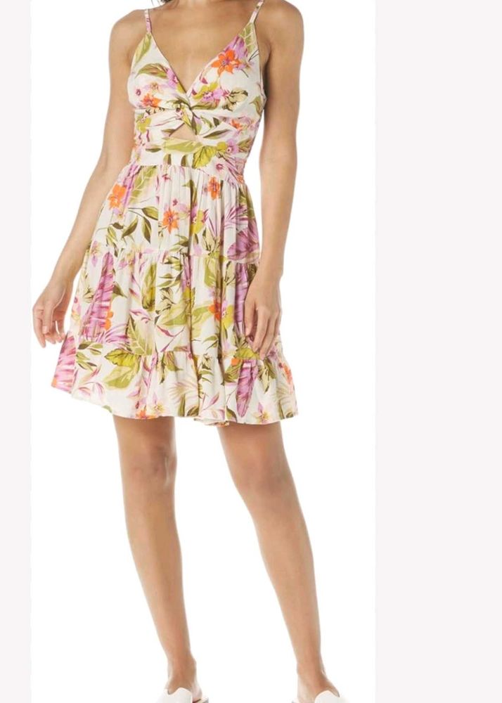 Boho Floral Print Mini Dress