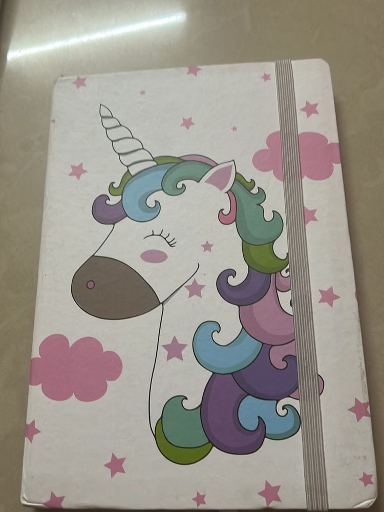 Unicorn Theme Ruled Pages Diary