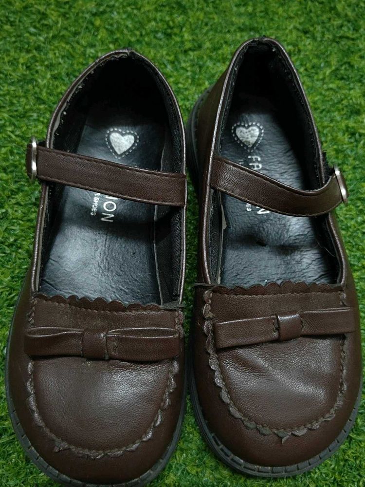 Cute Brown Mary Jane Shoes, 5-6 years size 31