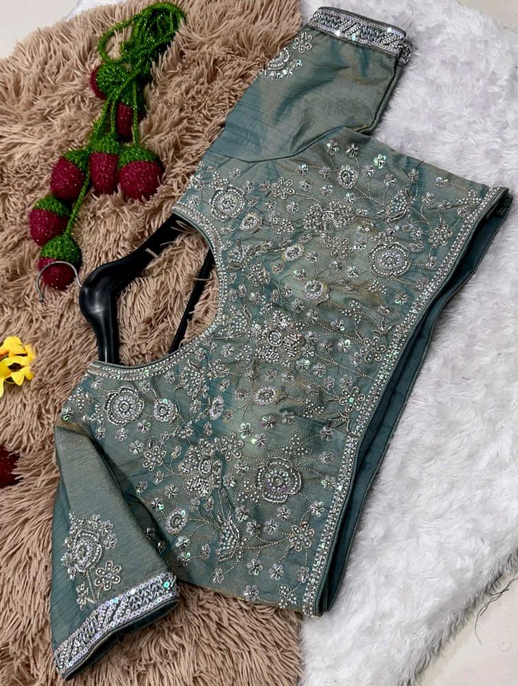 Embellished Crop Blouse