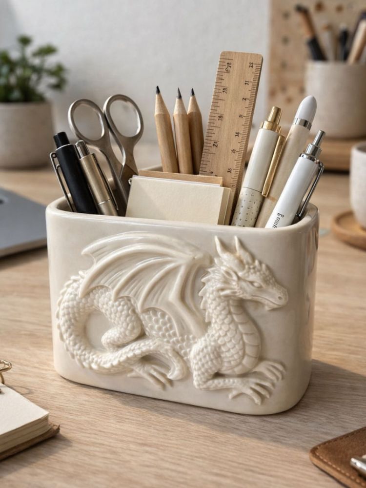 Dragon Carved  Pen Holder
