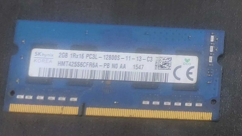 pc3L 12800s 2gb laptop ram