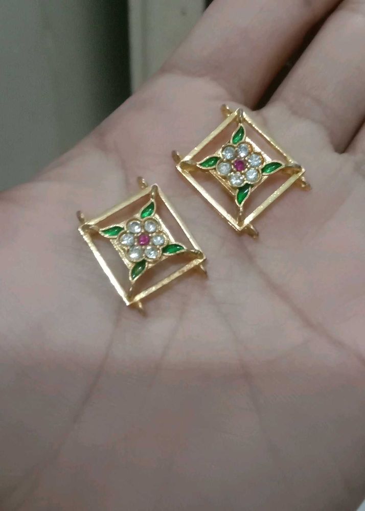 Vintage Gold Plated Floral Earrings