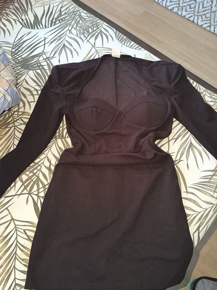 Chic Black Blazer Dress