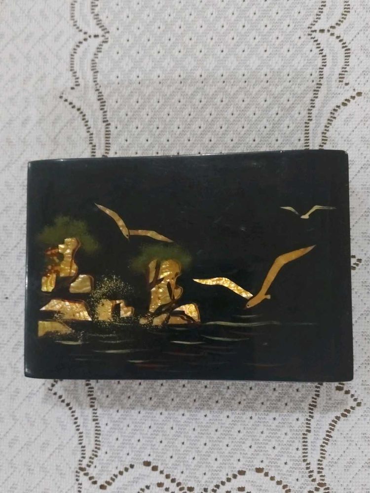 Price Drop - Exquisite Black Lacquer  Box