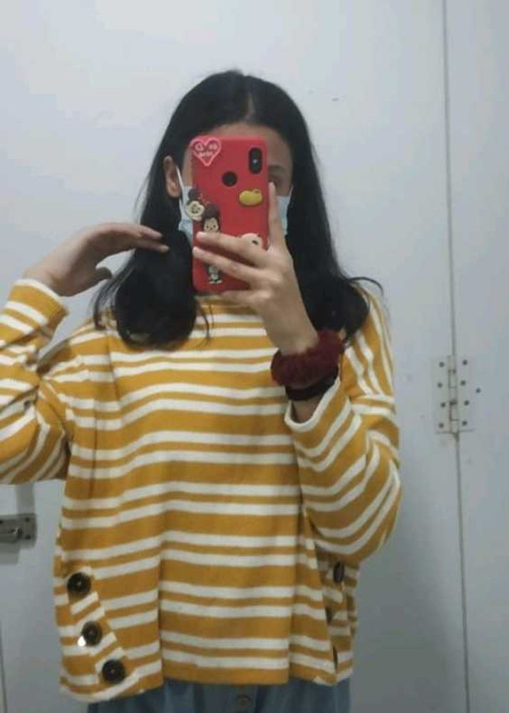 Chic Striped Long Sleeve Top