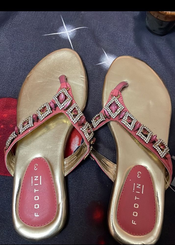 Foot In Branded Party Wear Slipper For Size 3 Wome