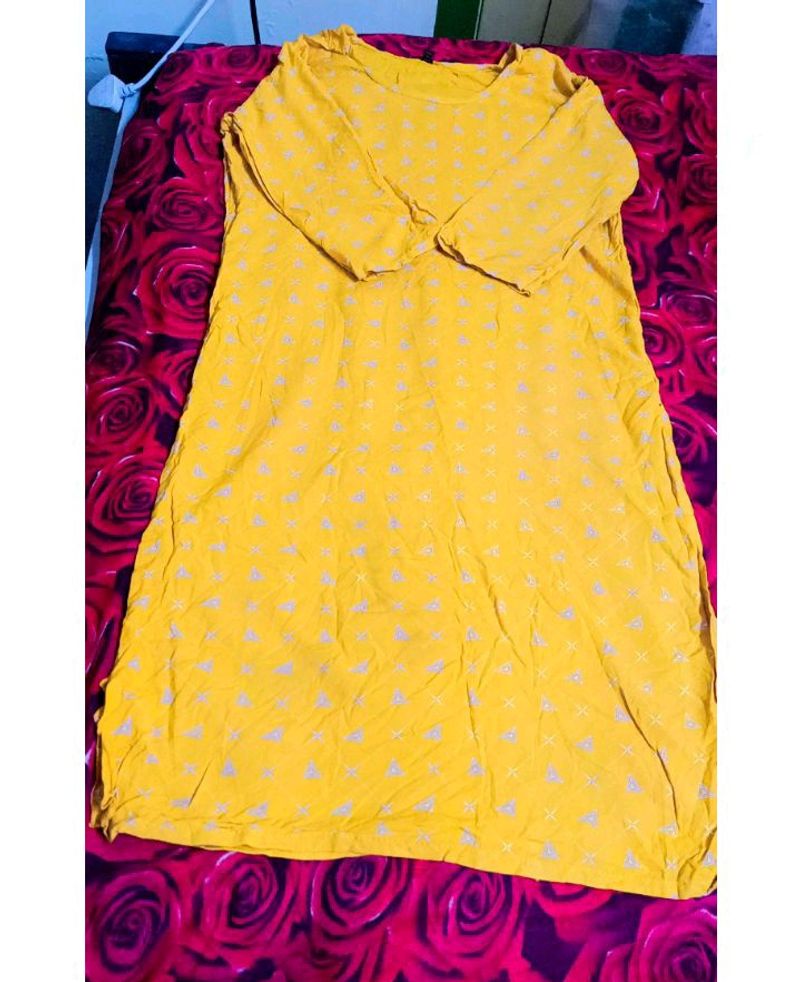Yellow Kurti For Women