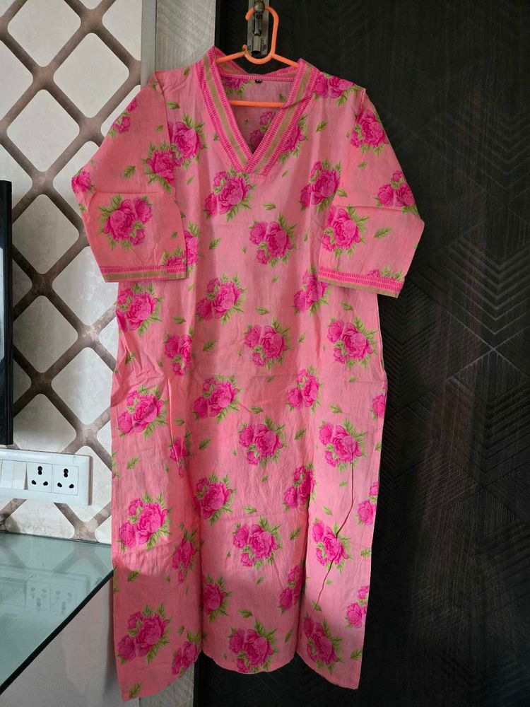 V neck kurta pant