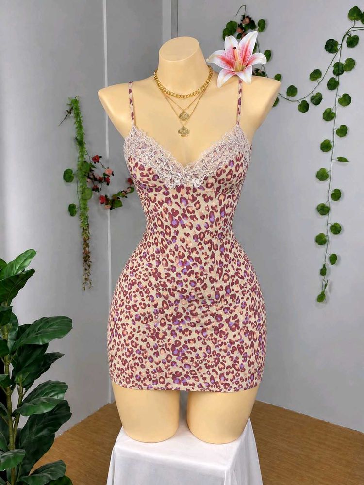 🐆🎀 Y2K Leopard Print Mini Dress 🎀🐆