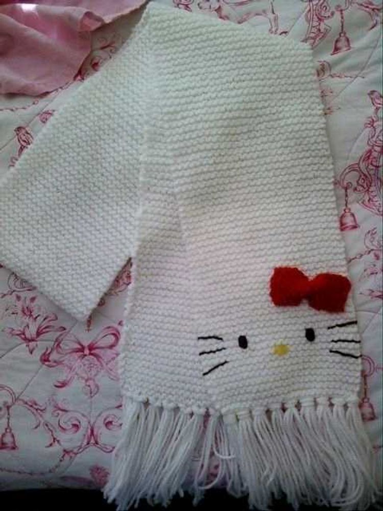 Cute Hello Kitty Knit Scarf
