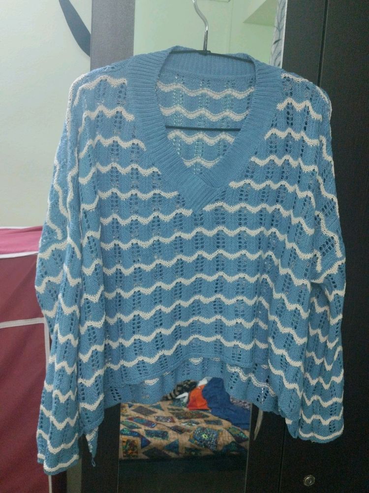 Blue And White Top