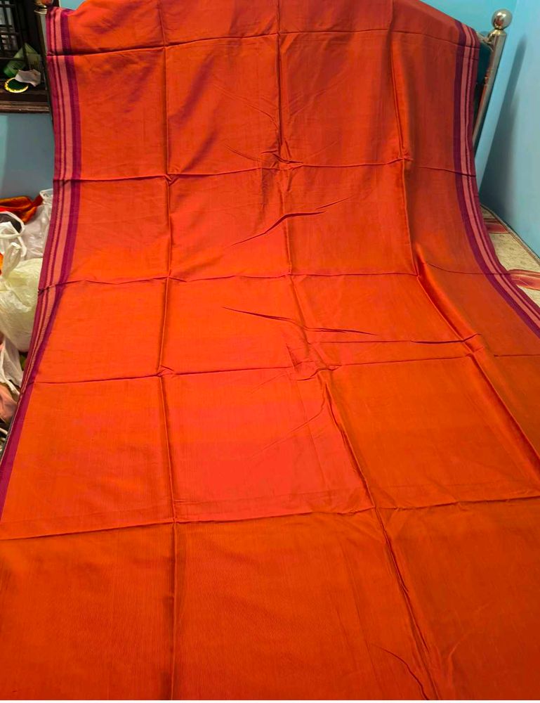 Vibrant kanji varam Saree with Pink Border