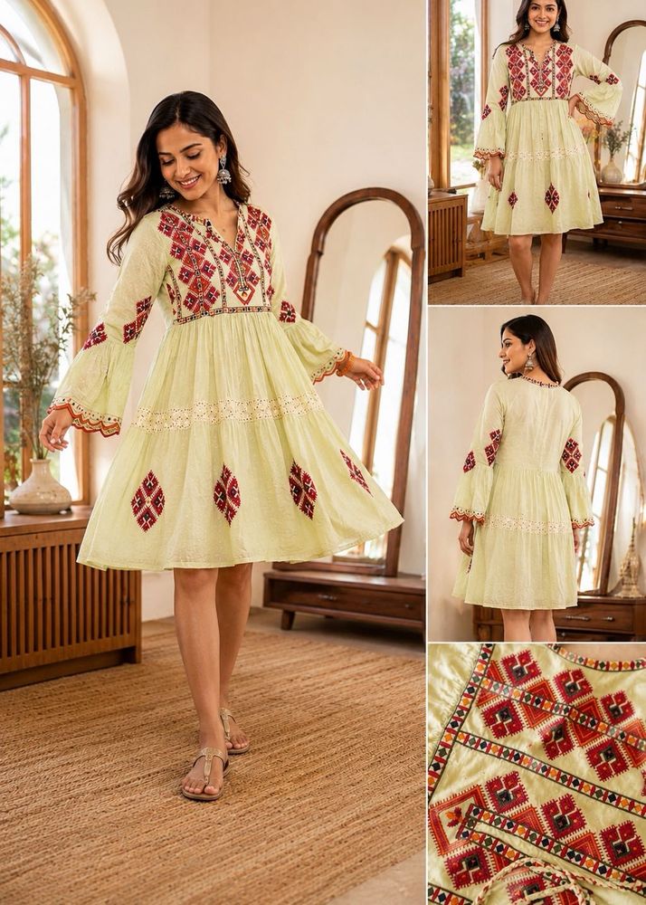 Bohemian Embroidered Gown