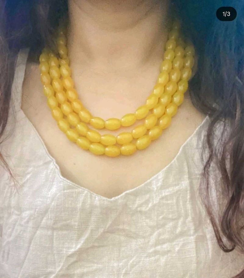 Yellow Beaded Necklace