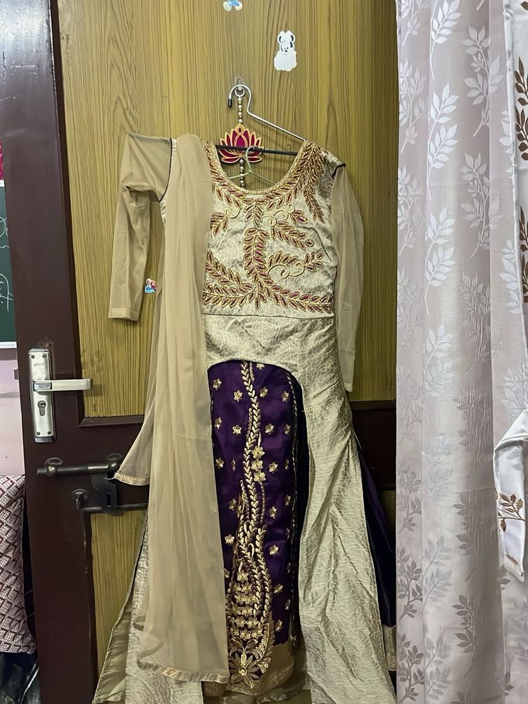 Embroidered Silk Kurta Set with Dupatta