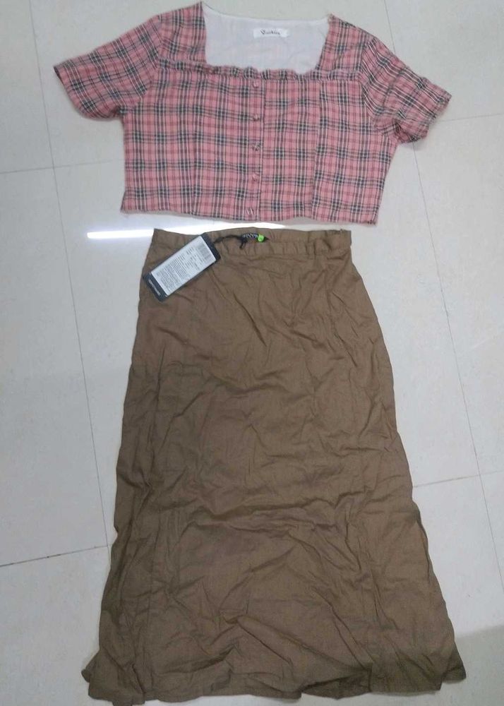 Top and skirt set