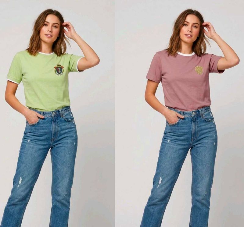 Cute Casual T-Shirts - Set of 2