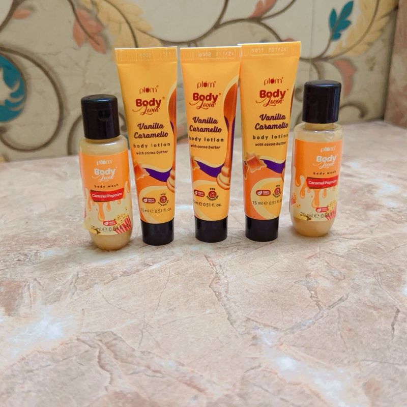 Plum Caramel Popcorn Body Wash &amp; Lotion