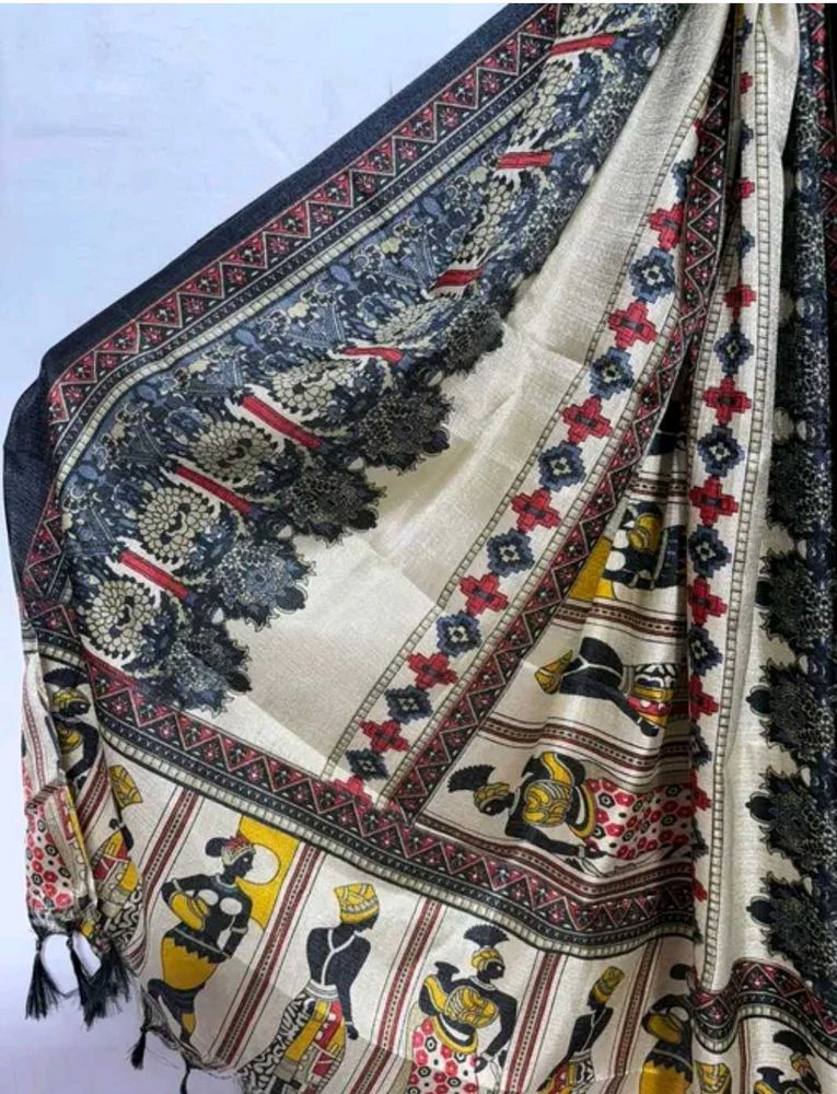 ❤️walri black printed dupatta 💕