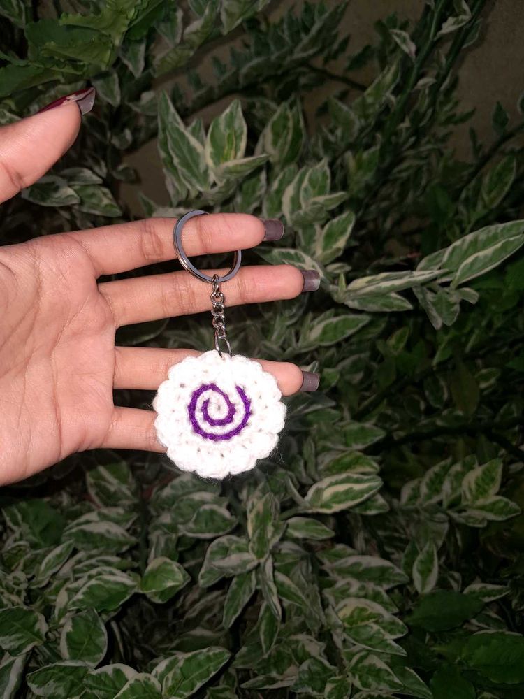 Crochet Fishcake Keychain