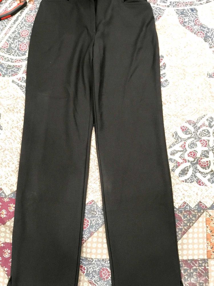 Classic Black Wide-Leg Pants