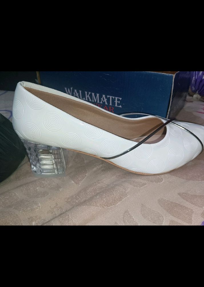 White Walkmate Heels