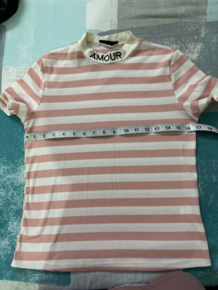 Striped "Amour" Top