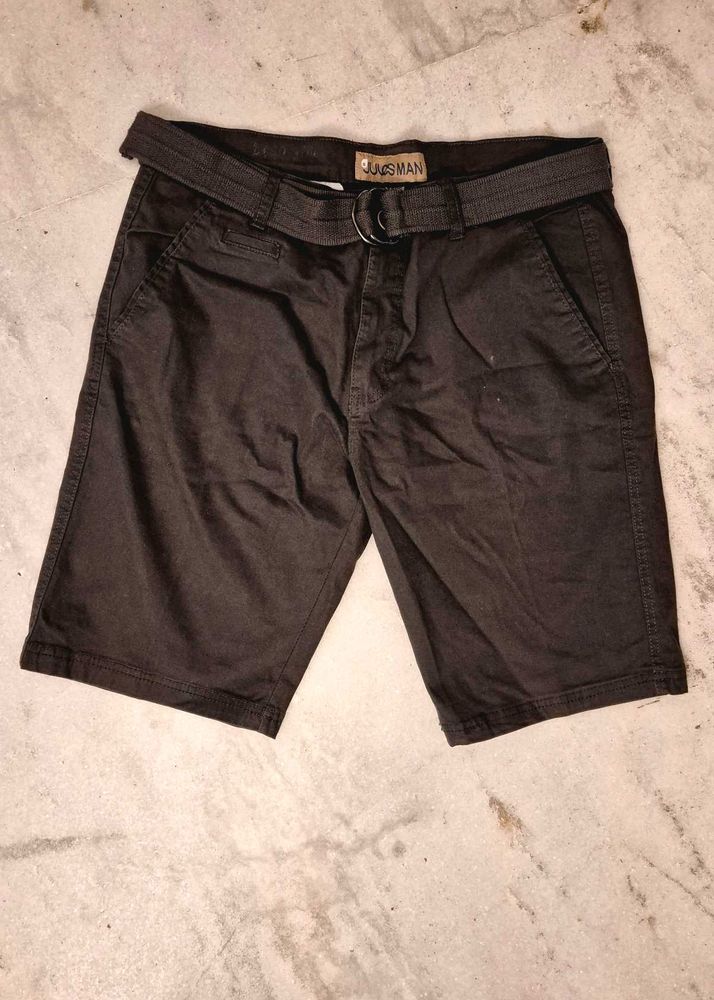 Men's Brown Belted cargo Shorts