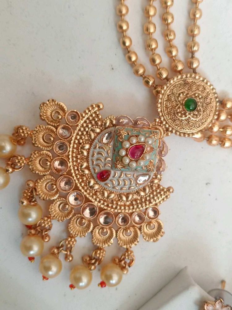 Exquisite Indian Kundan Jewellery Set