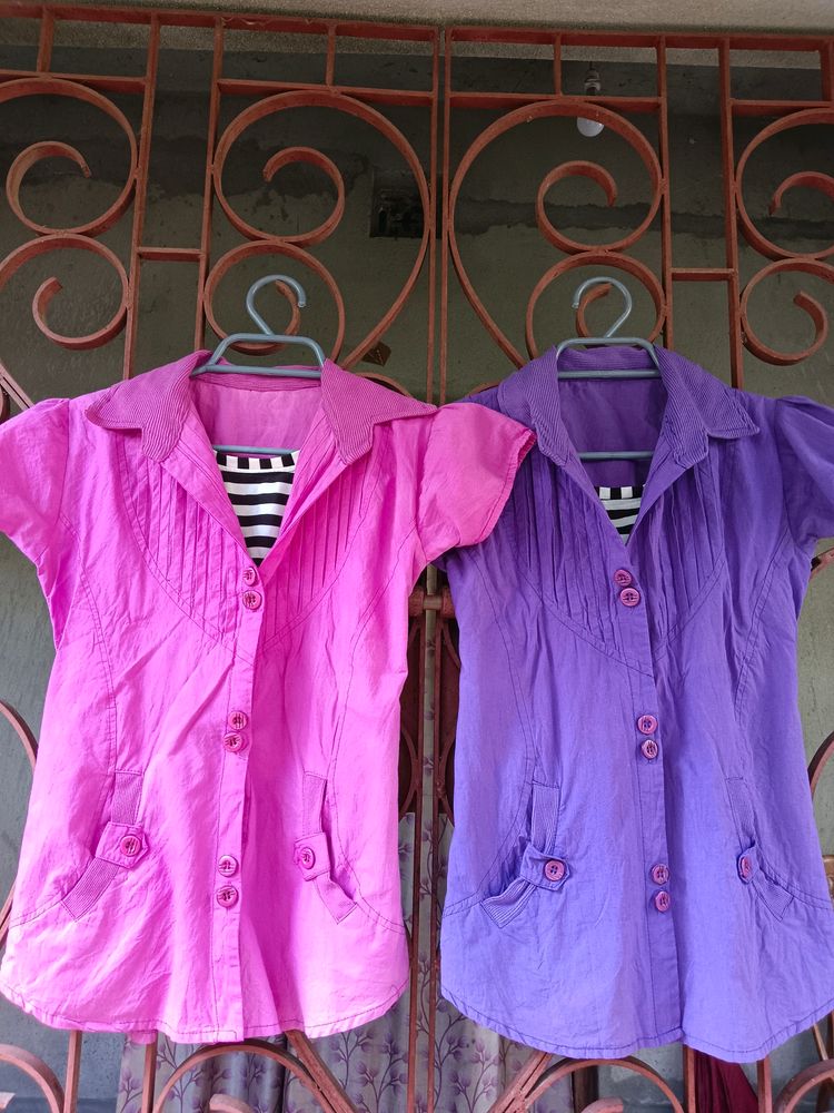 Combo Of Two Beautiful Tops With 2 Sided Pockets💜