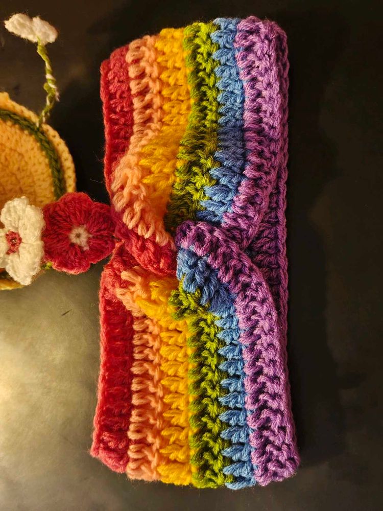 Rainbow Crochet Headband