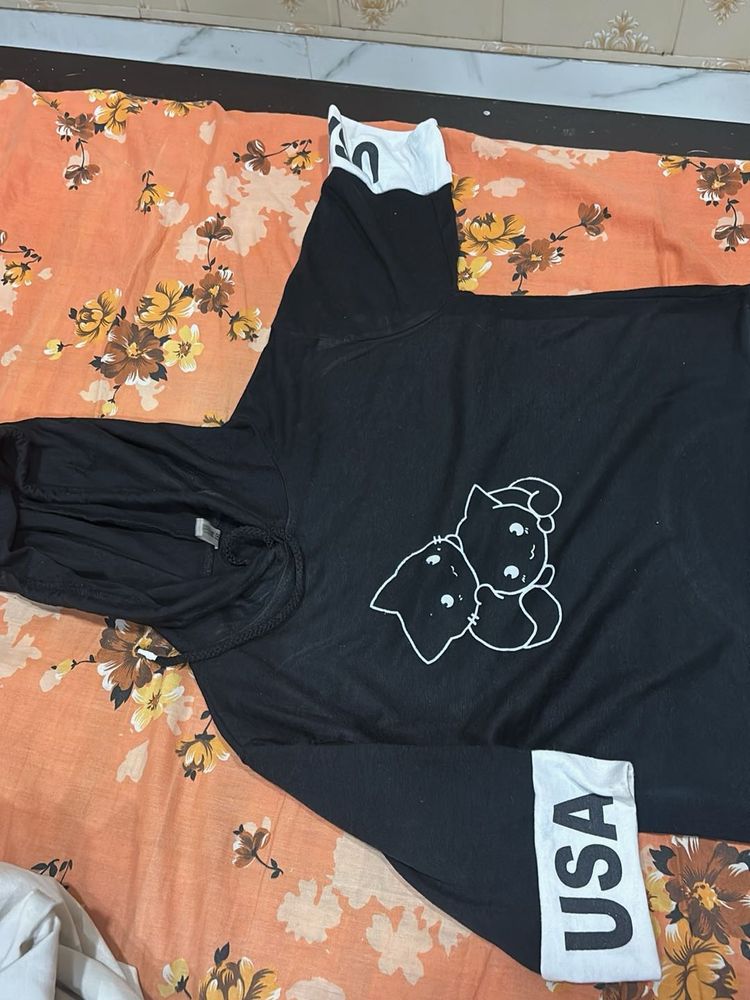 Cute Cat Graphic Hoodie