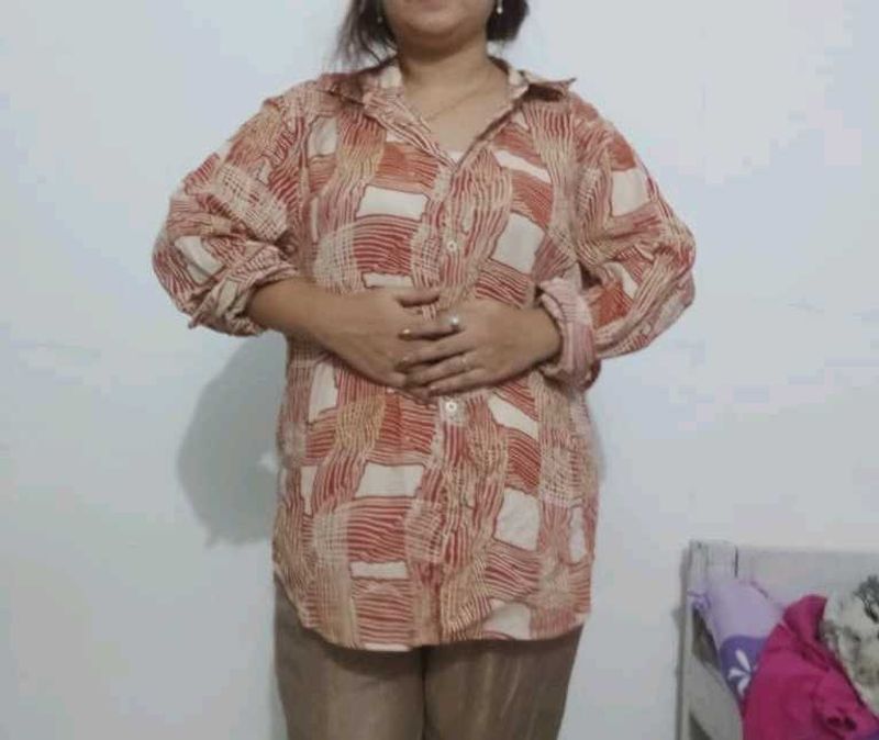 Stylish Printed Button-Up Shirt