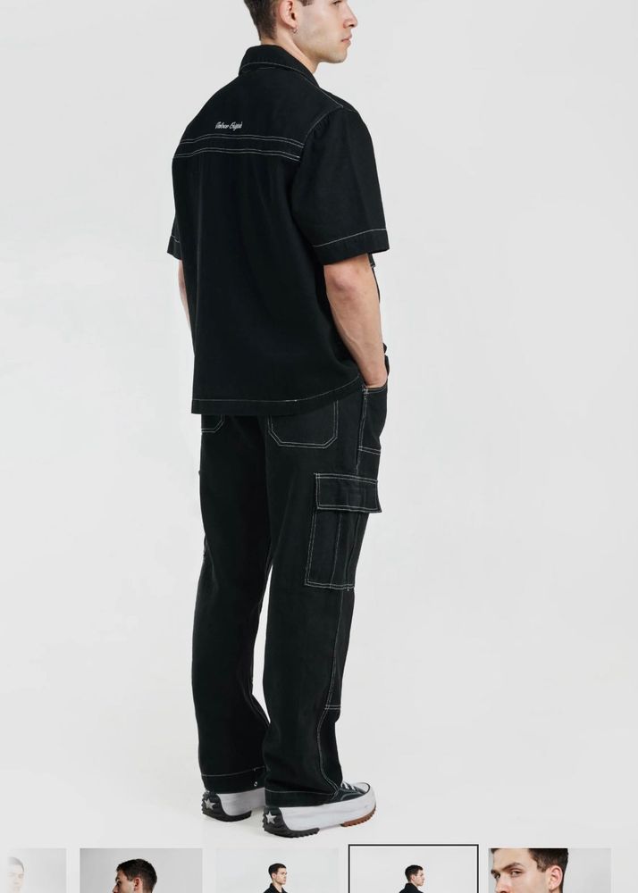 Unused Topstitched Denim Shirt