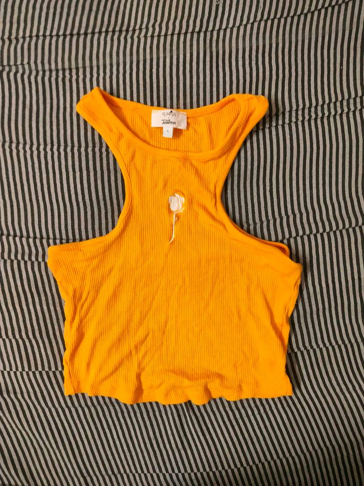 Cute Orange Crop Top