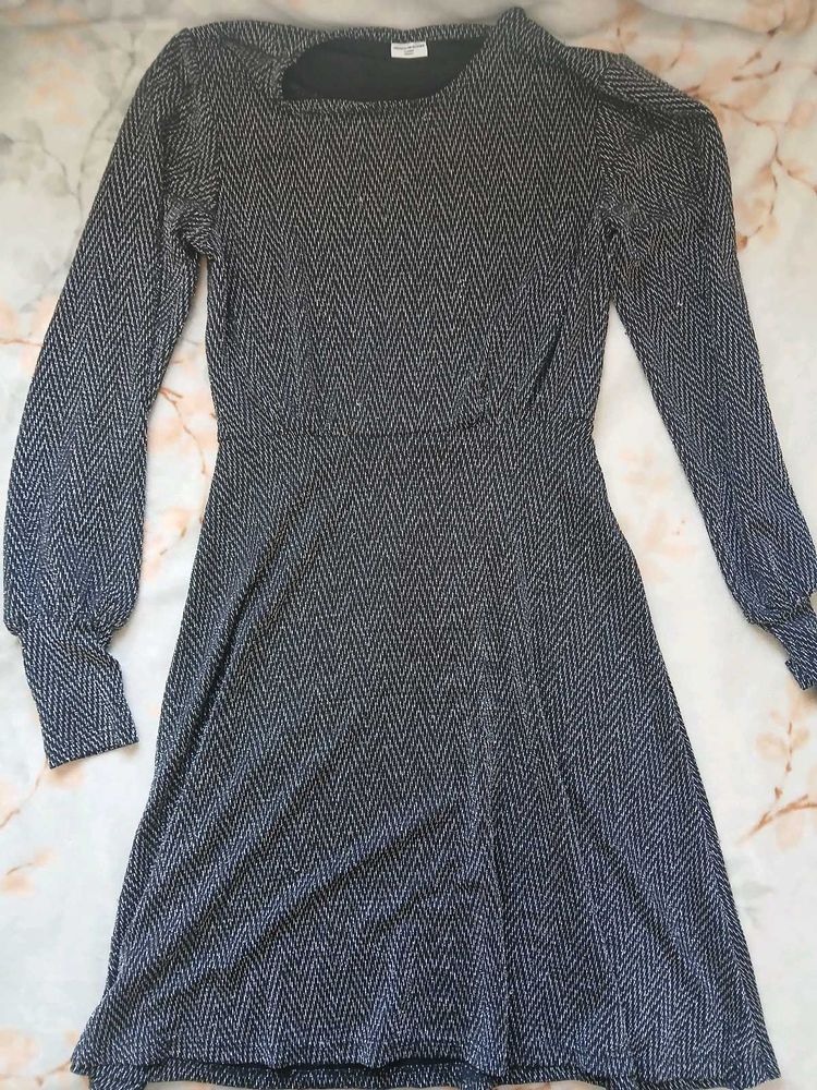 Sparkling Chevron Print Dress
