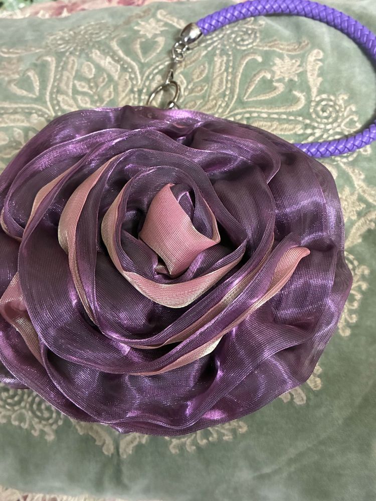 Unique Rose-Shaped Clutch Bag
