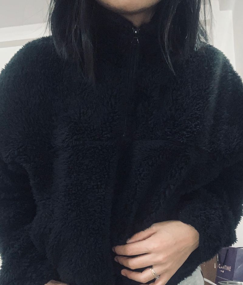 H&amp;M Zip-top Teddy Sweatshirt