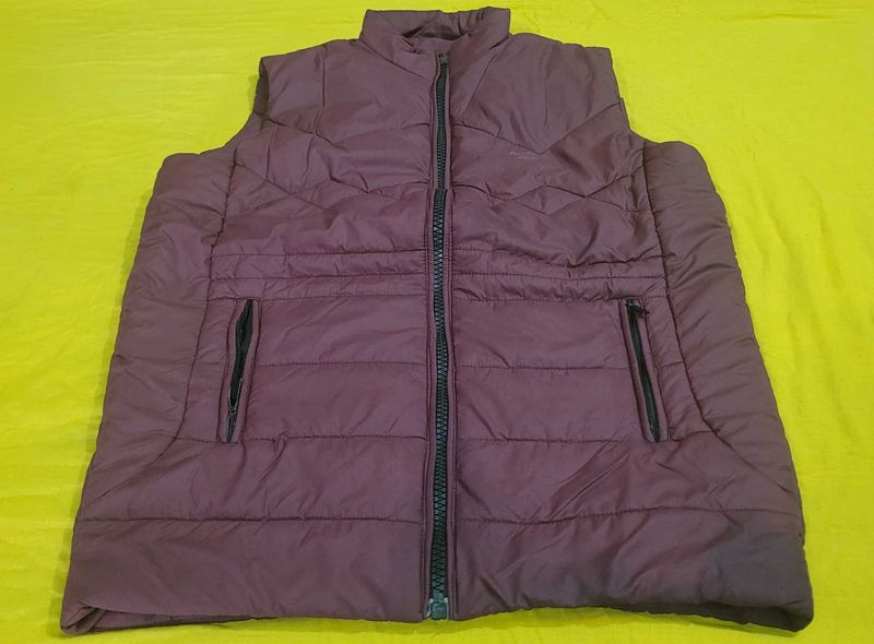 Maroon Sleeveless Padded Vest