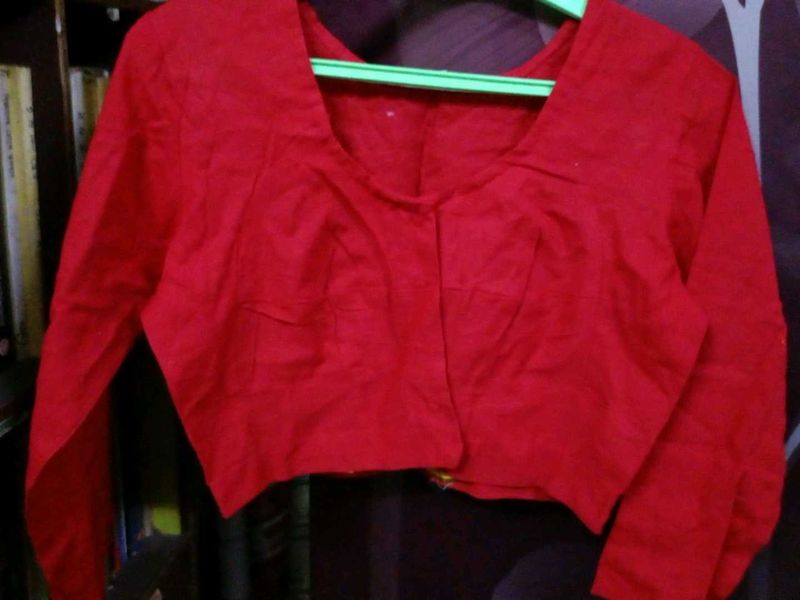 pure cotton Vibrant Red Blouse