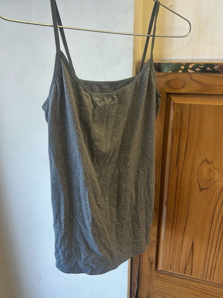 Classic Grey Spaghetti Strap Tank Top