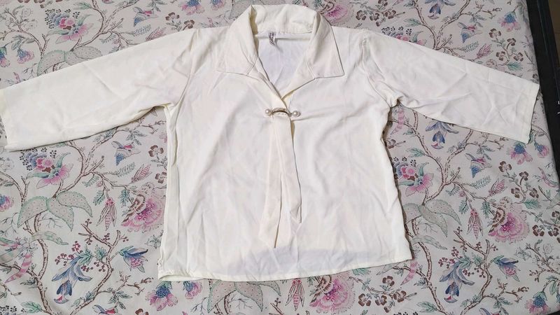 Cream Colored Button Up Shirt
