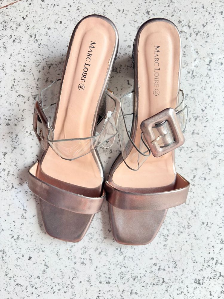 Chic Clear Strap Heels