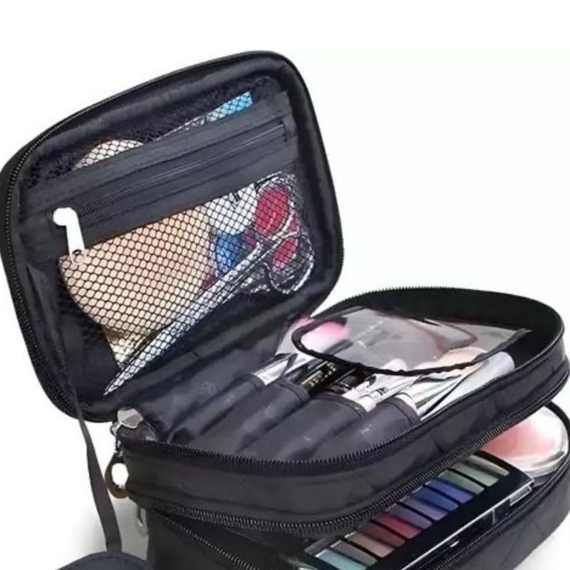 Black Makeup Organizer Bag