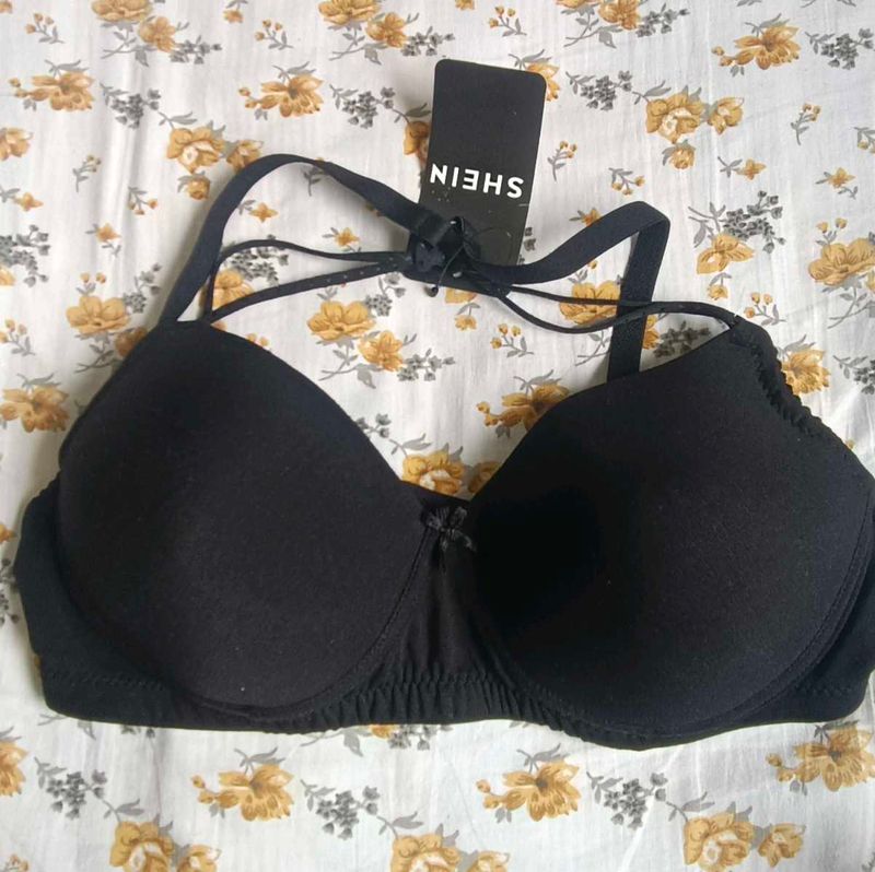 SHEIN Black Padded Bra